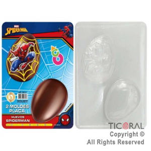 MOLDE PLACA HUEVO PASCUA X 2 SPIDERMAN